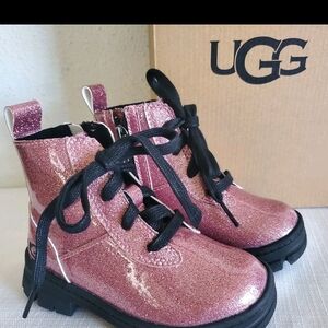 UGG Kids Pink Glitter Boots